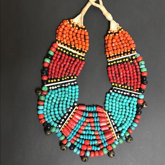 Tribal necklace made out of natural stones. - Picture 2 of 4